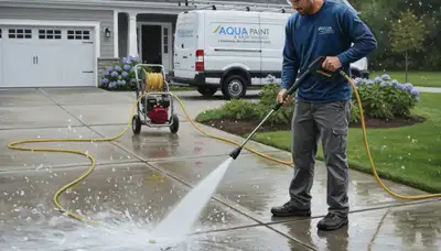 Concrete pressure cleaning service in Palm Springs, CA for driveways, patios, and walkways