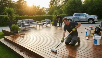 Professional deck sealing in Palm Springs, CA for UV and dry weather protection