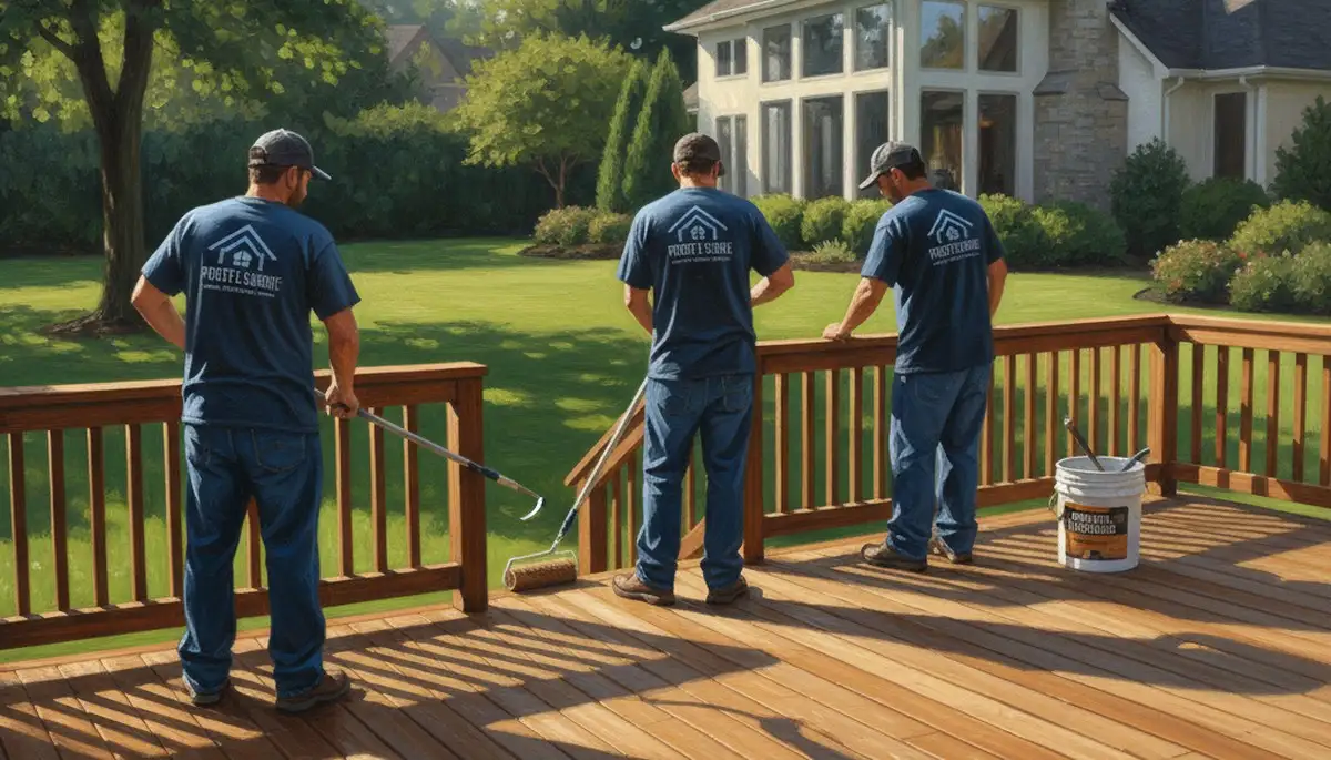 Deck sealing service in Palm Springs, CA to protect wood decks from desert sun and dry weather
