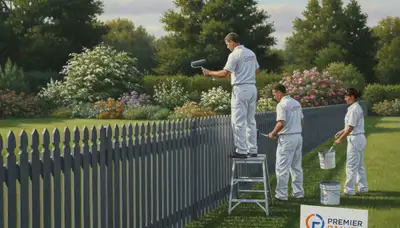 Fence painting service in Palm Springs, CA with UV-resistant coating for desert heat