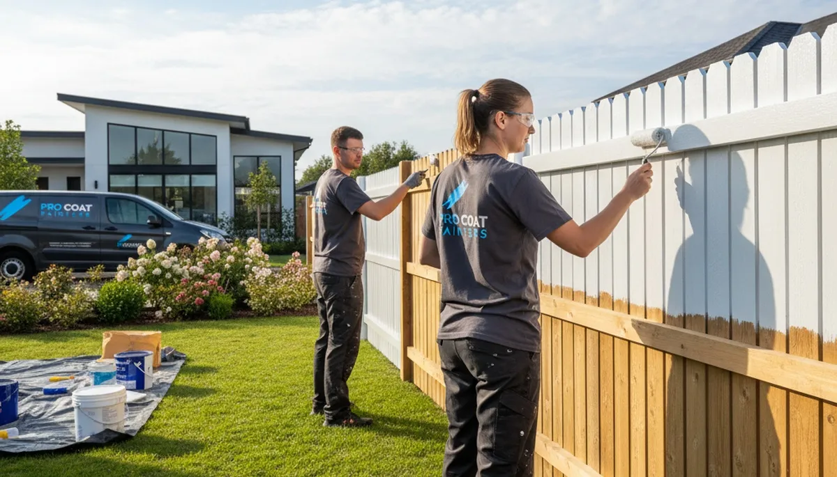 Fence painting service in Palm Springs, CA using UV-resistant coatings for desert protection