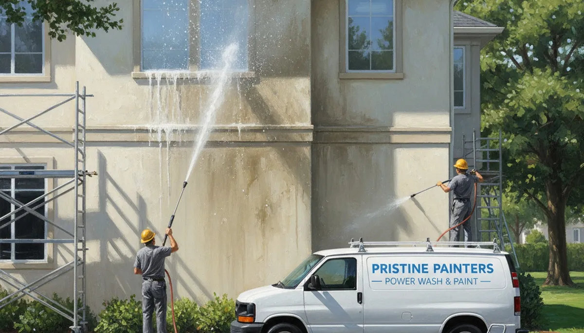 Pressure cleaning service in Palm Springs, CA for stucco, stone, and concrete surfaces