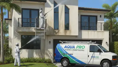 Pressure cleaning stucco and concrete in Palm Springs, CA by Palm Springs Paint Pros